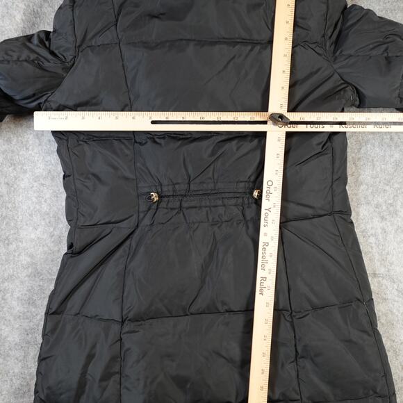 Cole Haan Coat Womens Medium Down Puffer Asymmetrical Zip Hooded Long Jacket - Picture 10 of 12